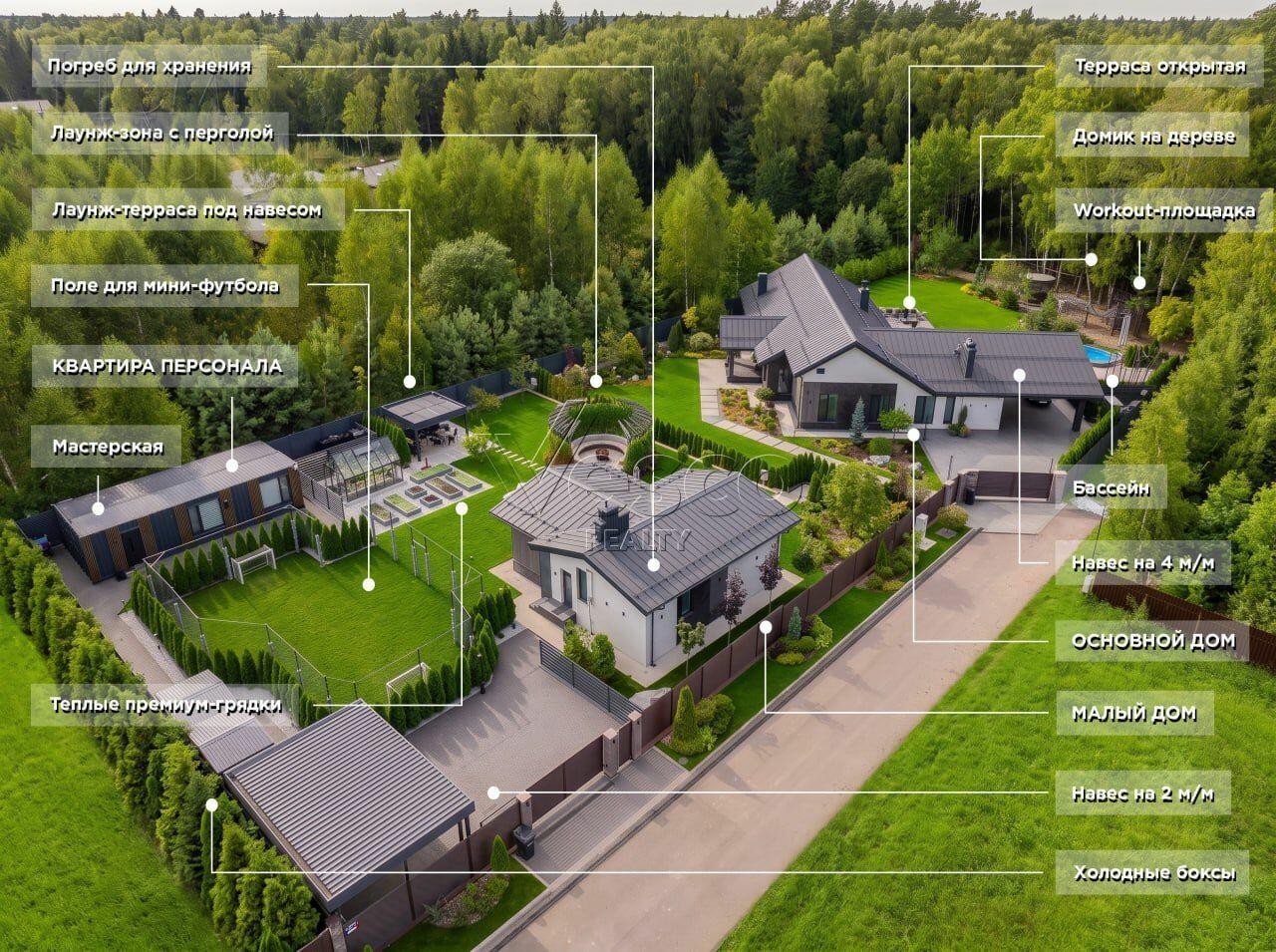 1-этажный коттедж 500 м² с отделкой