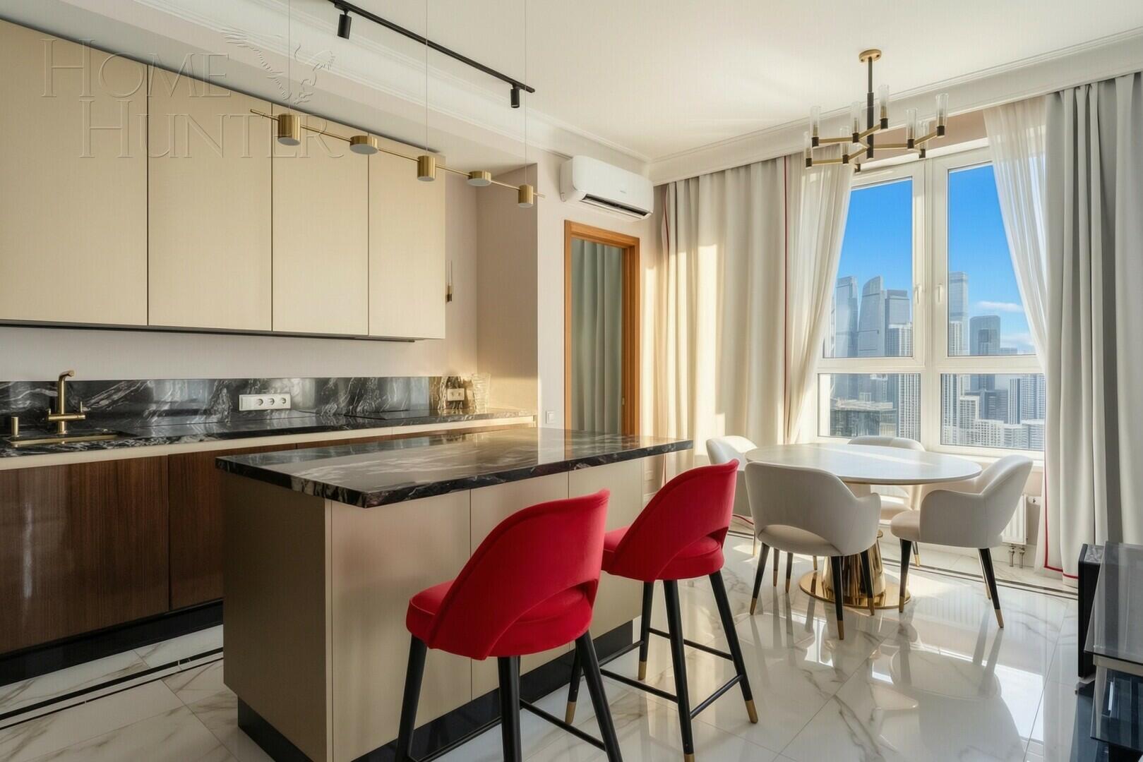3-КОМН. АПАРТАМЕНТЫ С ОТДЕЛКОЙ 116.8 М² НА 34 ЭТАЖЕ