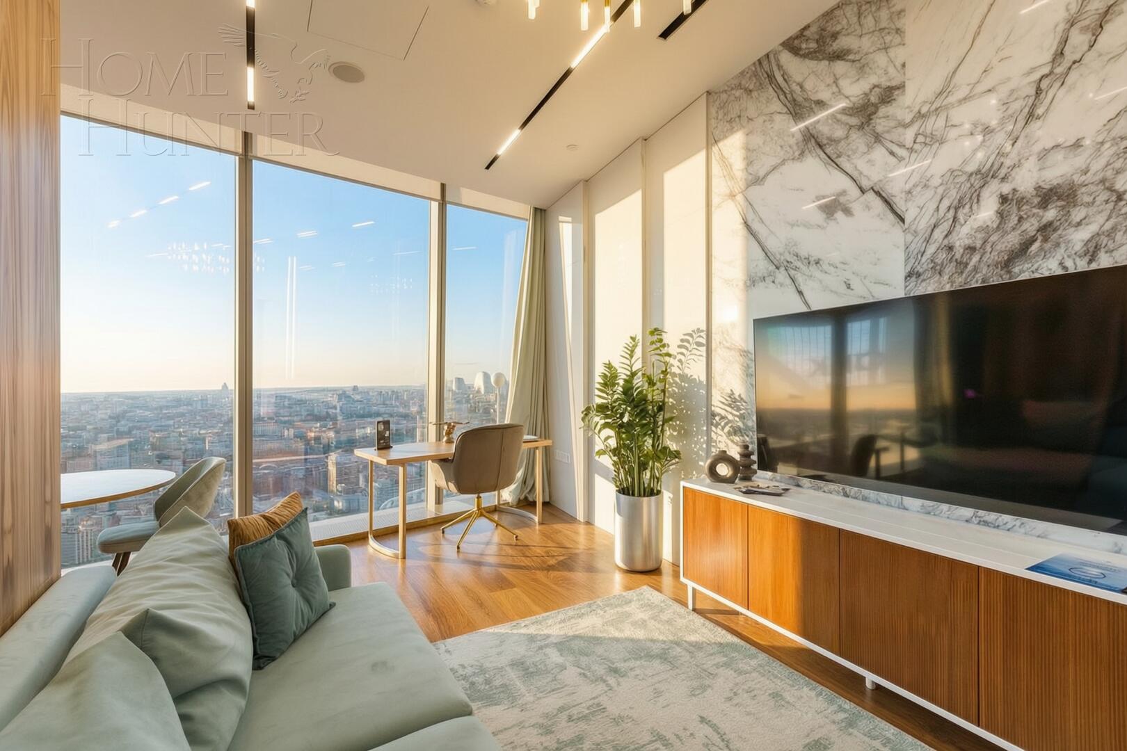 2-КОМН. АПАРТАМЕНТЫ С ОТДЕЛКОЙ 85.5 М² НА 81 ЭТАЖЕ