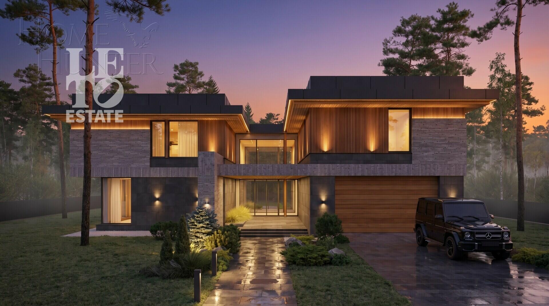 1-этажный коттедж 640 м² без отделки