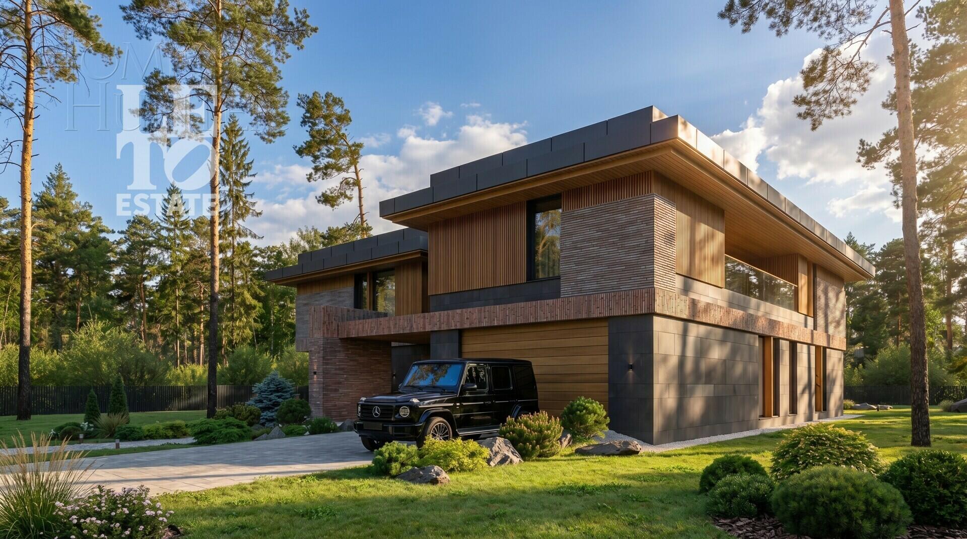 1-этажный коттедж 640 м² без отделки
