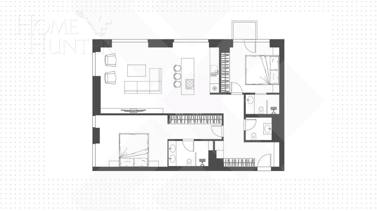 3-КОМН. КВАРТИРА С ОТДЕЛКОЙ 103 М² НА 8 ЭТАЖЕ
