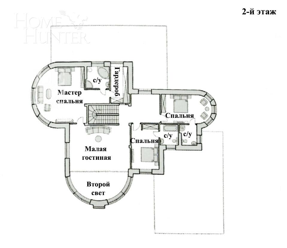 1-этажный коттедж 740 м² без отделки
