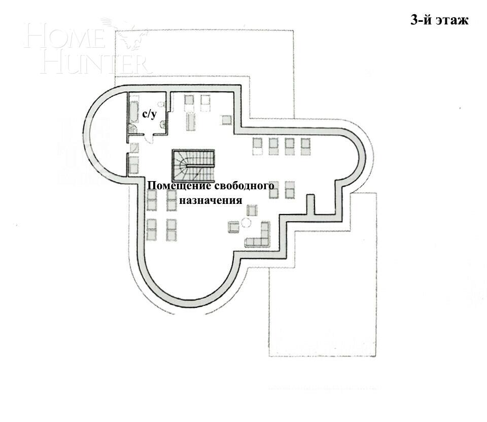 1-этажный коттедж 740 м² без отделки