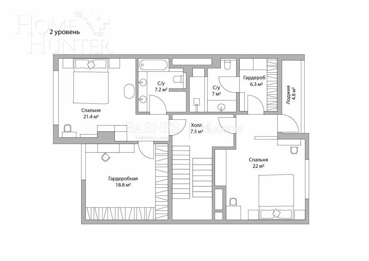 4-УРОВНЕВЫЙ ТАУНХАУС БЕЗ ОТДЕЛКИ 420 М² НА 1 ЭТАЖЕ
