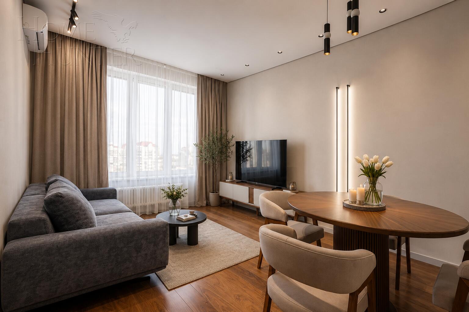 2-КОМН. КВАРТИРА С ОТДЕЛКОЙ 66.8 М² НА 24 ЭТАЖЕ