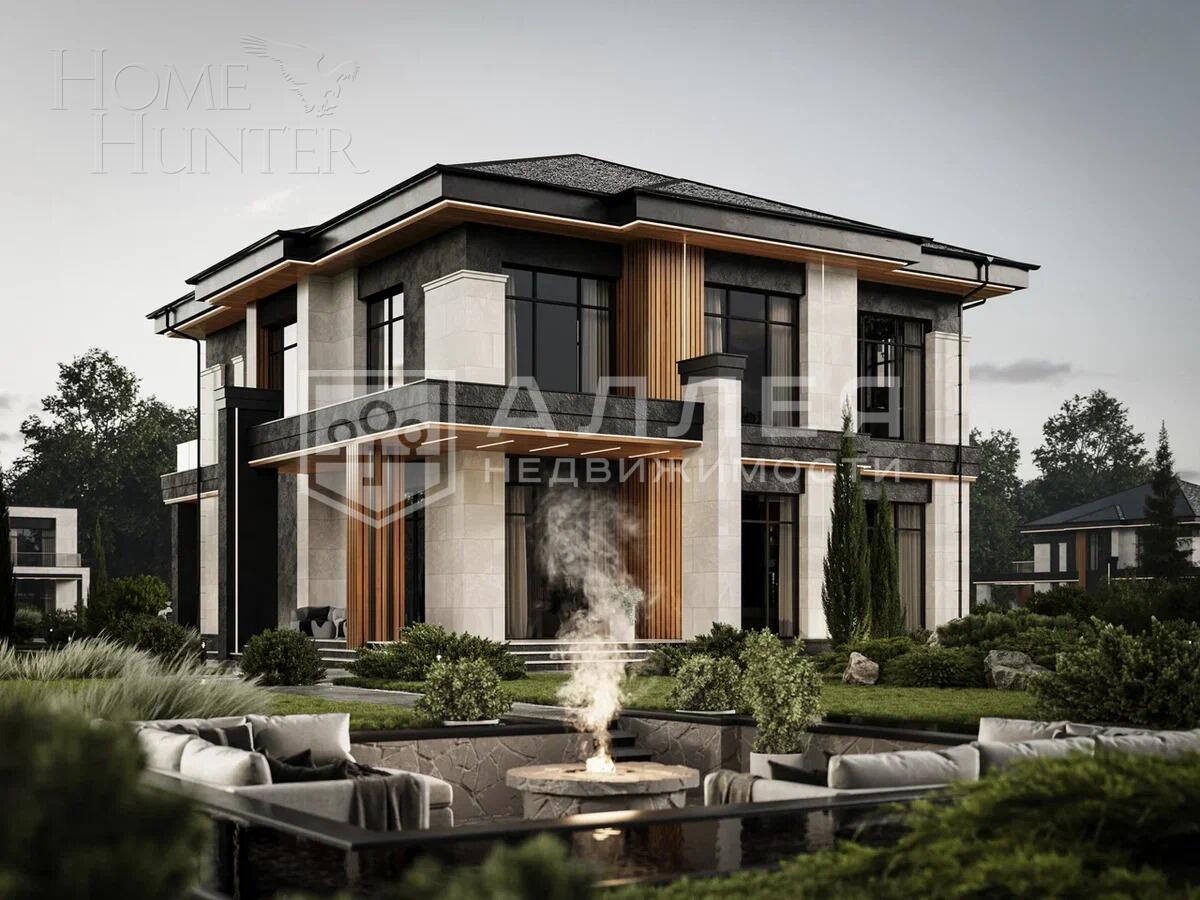2-этажный коттедж 347.7 м² без отделки