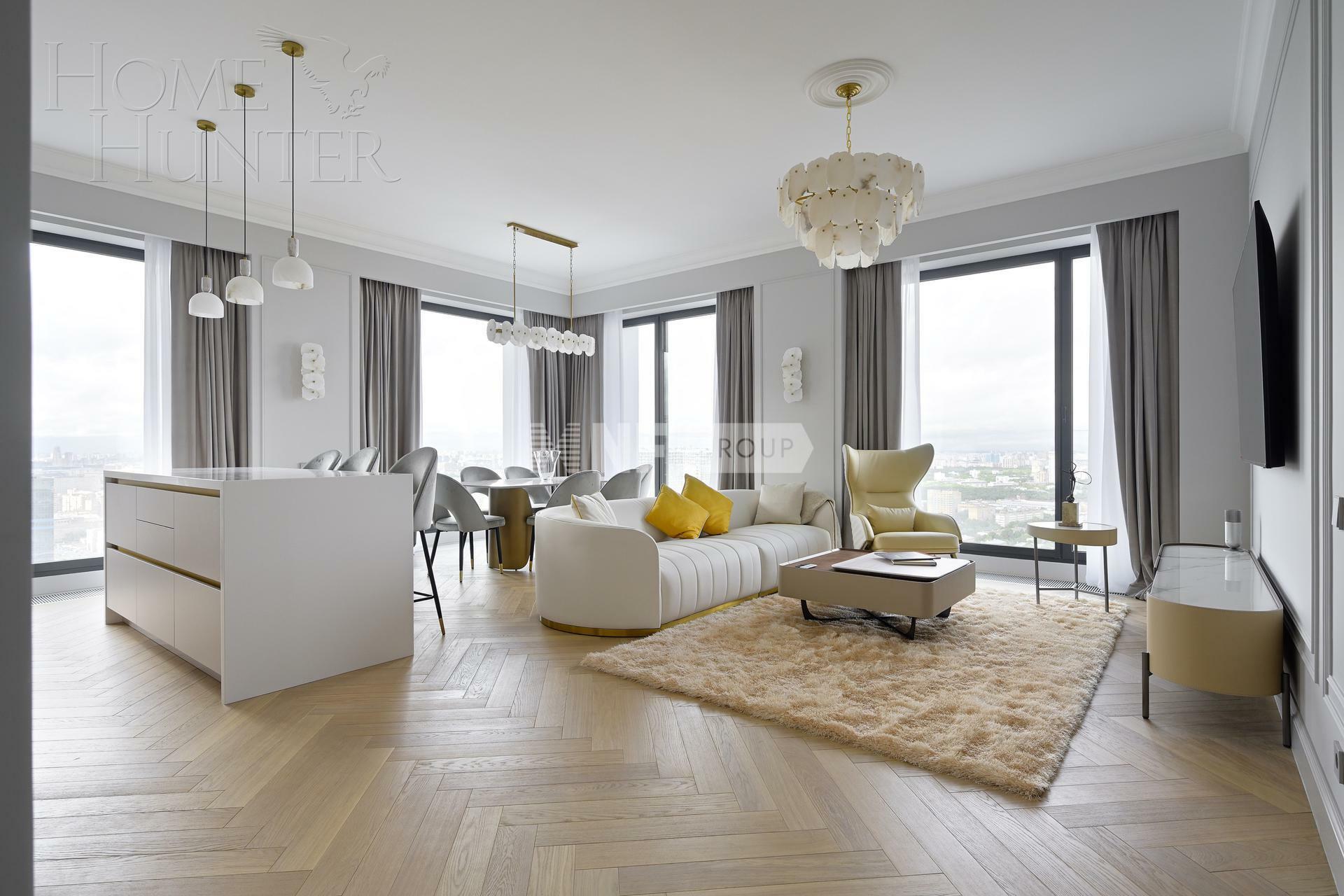 4-КОМН. КВАРТИРА С ОТДЕЛКОЙ 135 М² НА 35 ЭТАЖЕ