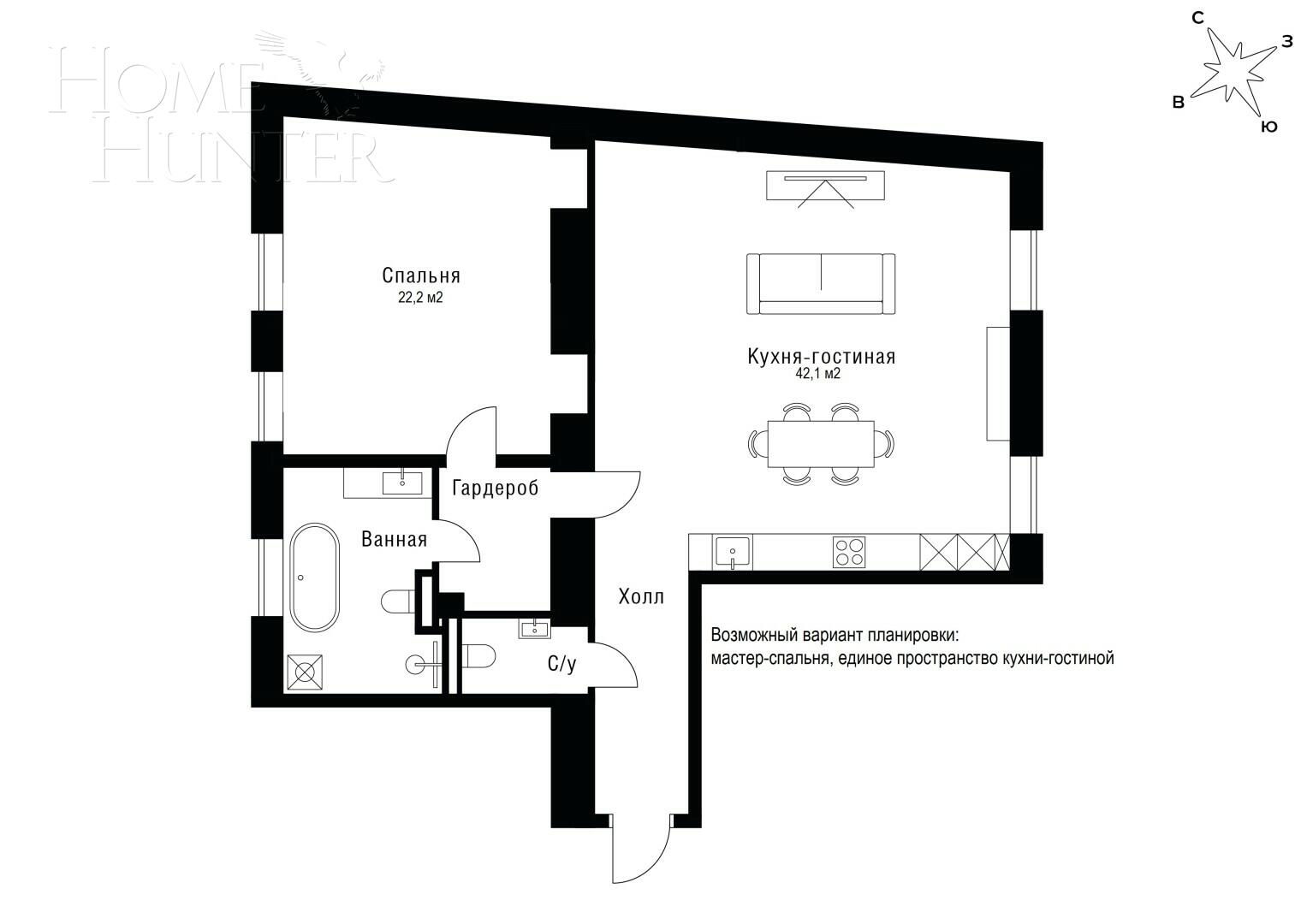 3-КОМН. КВАРТИРА С ОТДЕЛКОЙ 81 М² НА 2 ЭТАЖЕ