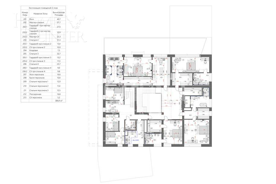 2-этажный коттедж 1 400 м² с отделкой
