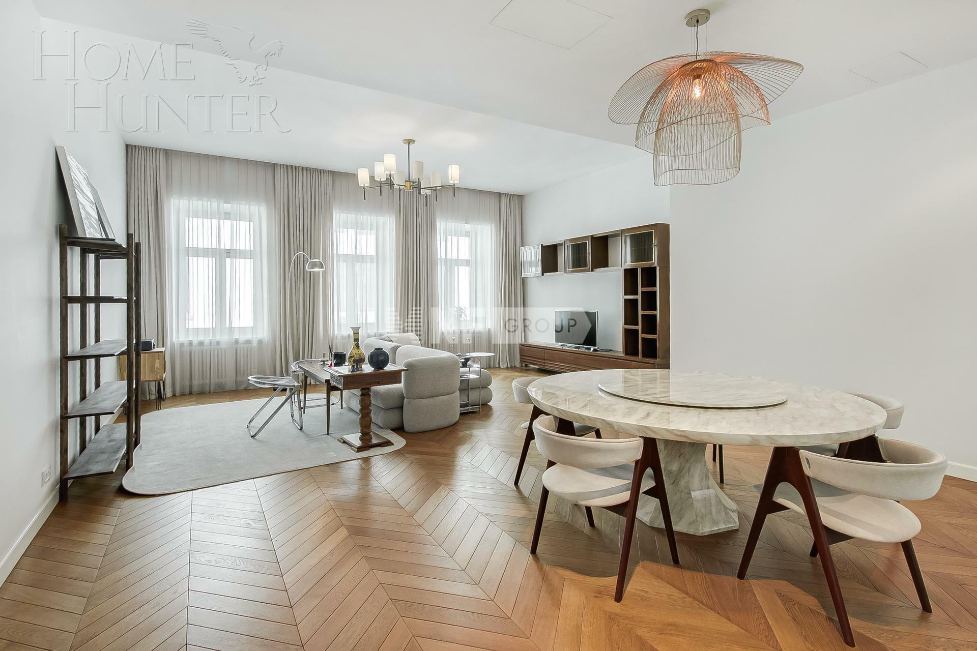 3-КОМН. АПАРТАМЕНТЫ С ОТДЕЛКОЙ 124.3 М² НА 4 ЭТАЖЕ