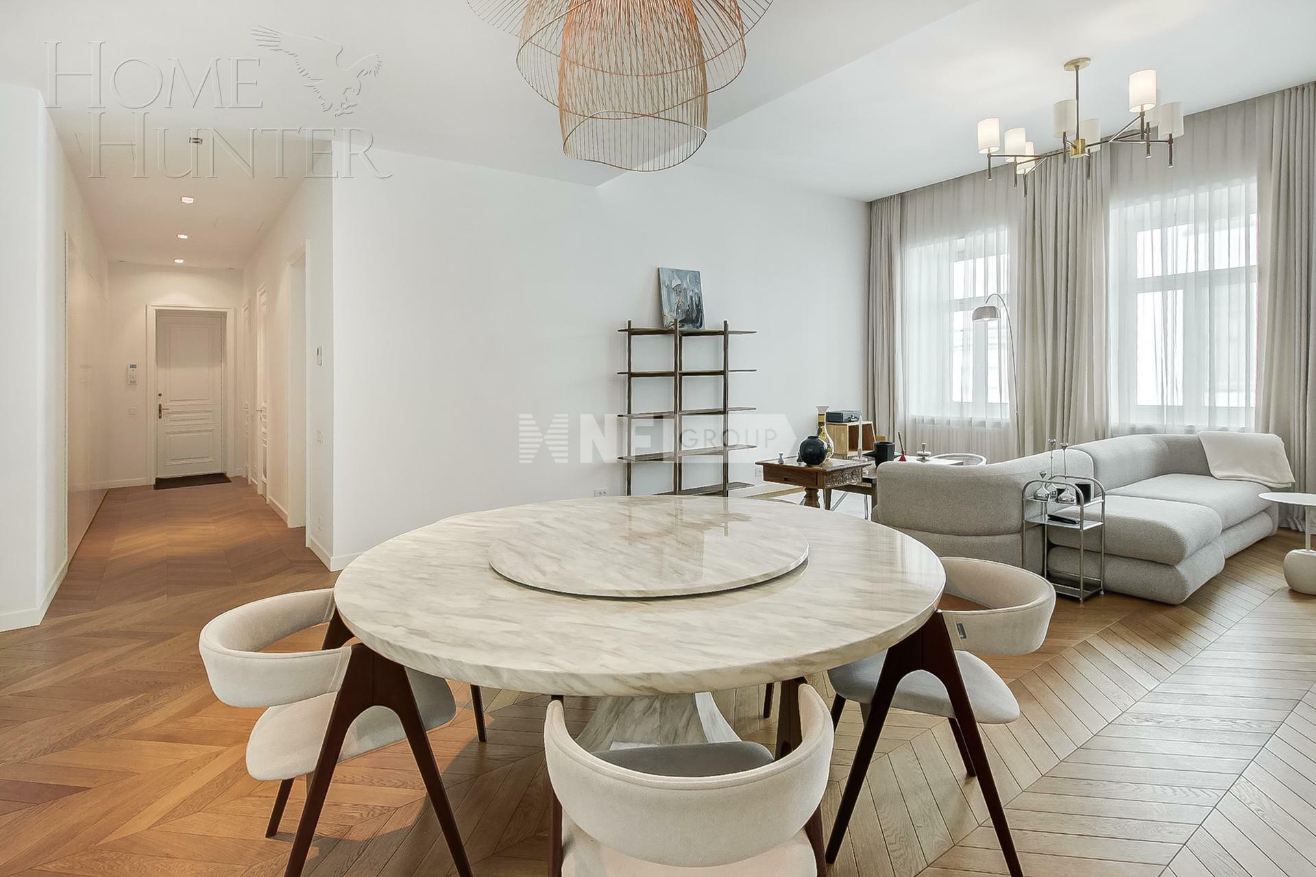 3-КОМН. АПАРТАМЕНТЫ С ОТДЕЛКОЙ 124.3 М² НА 4 ЭТАЖЕ