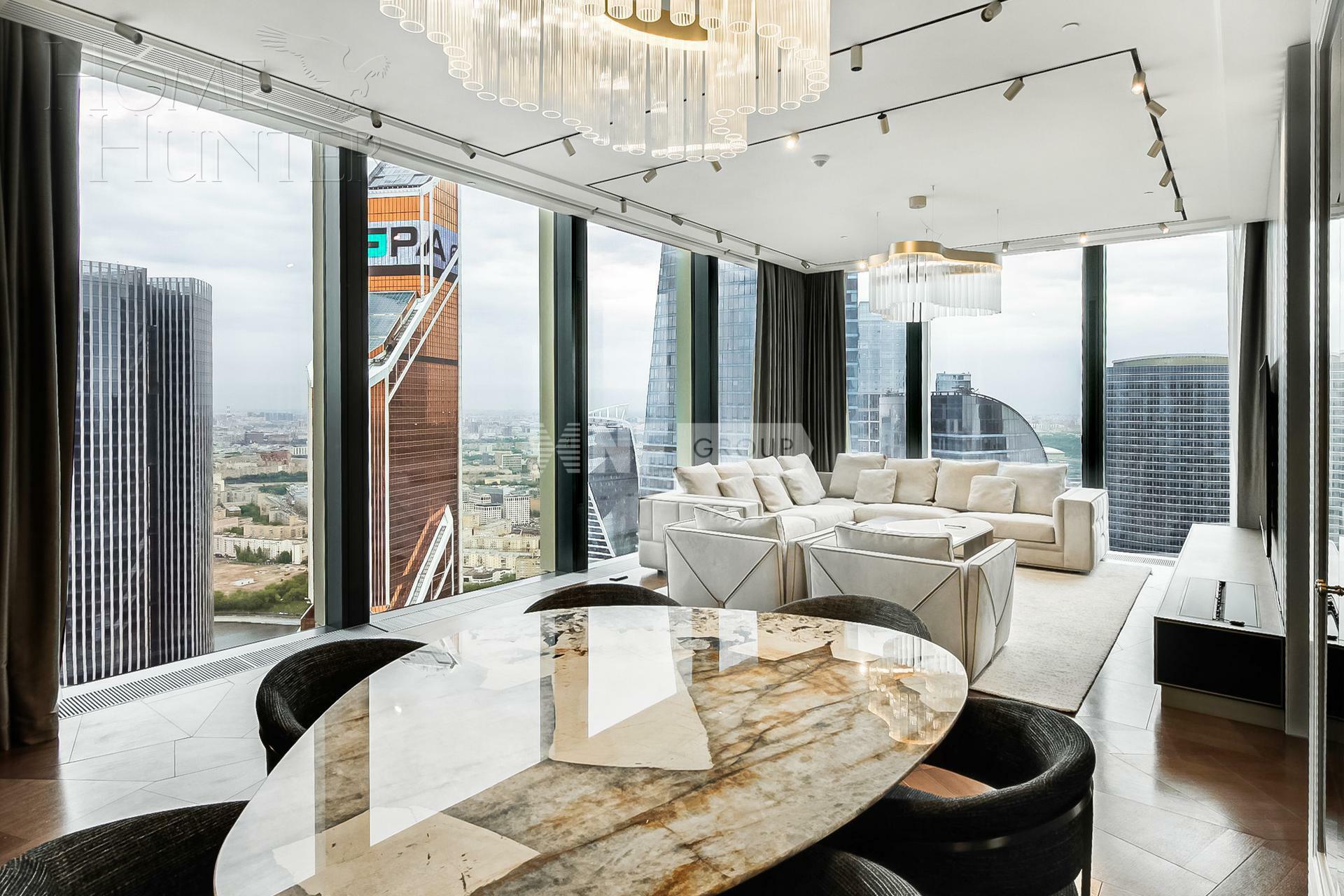 4-КОМН. АПАРТАМЕНТЫ С ОТДЕЛКОЙ 250 М² НА 57 ЭТАЖЕ
