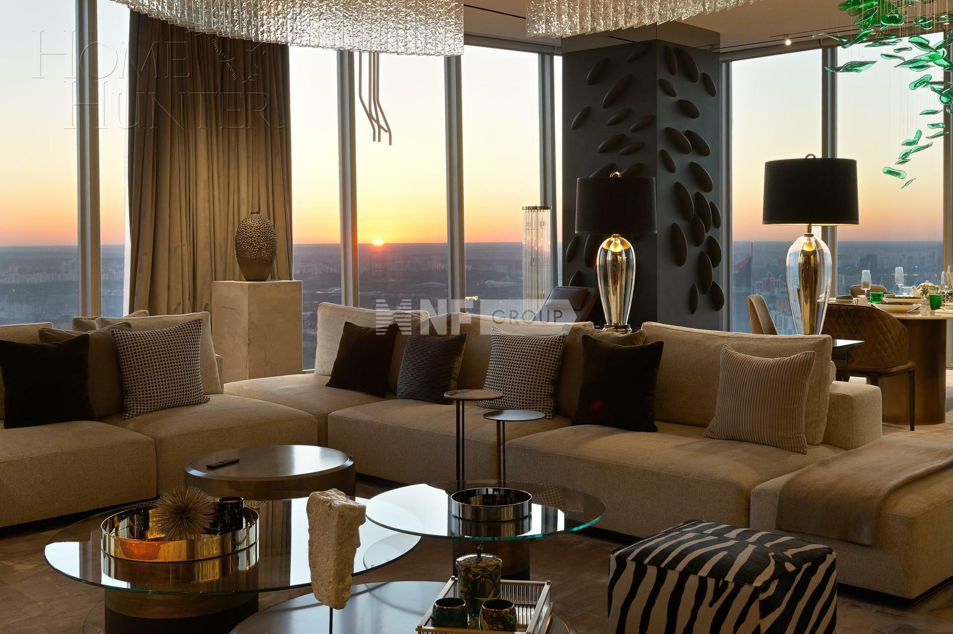 12-КОМН. АПАРТАМЕНТЫ С ОТДЕЛКОЙ 1 000 М² НА 77 ЭТАЖЕ
