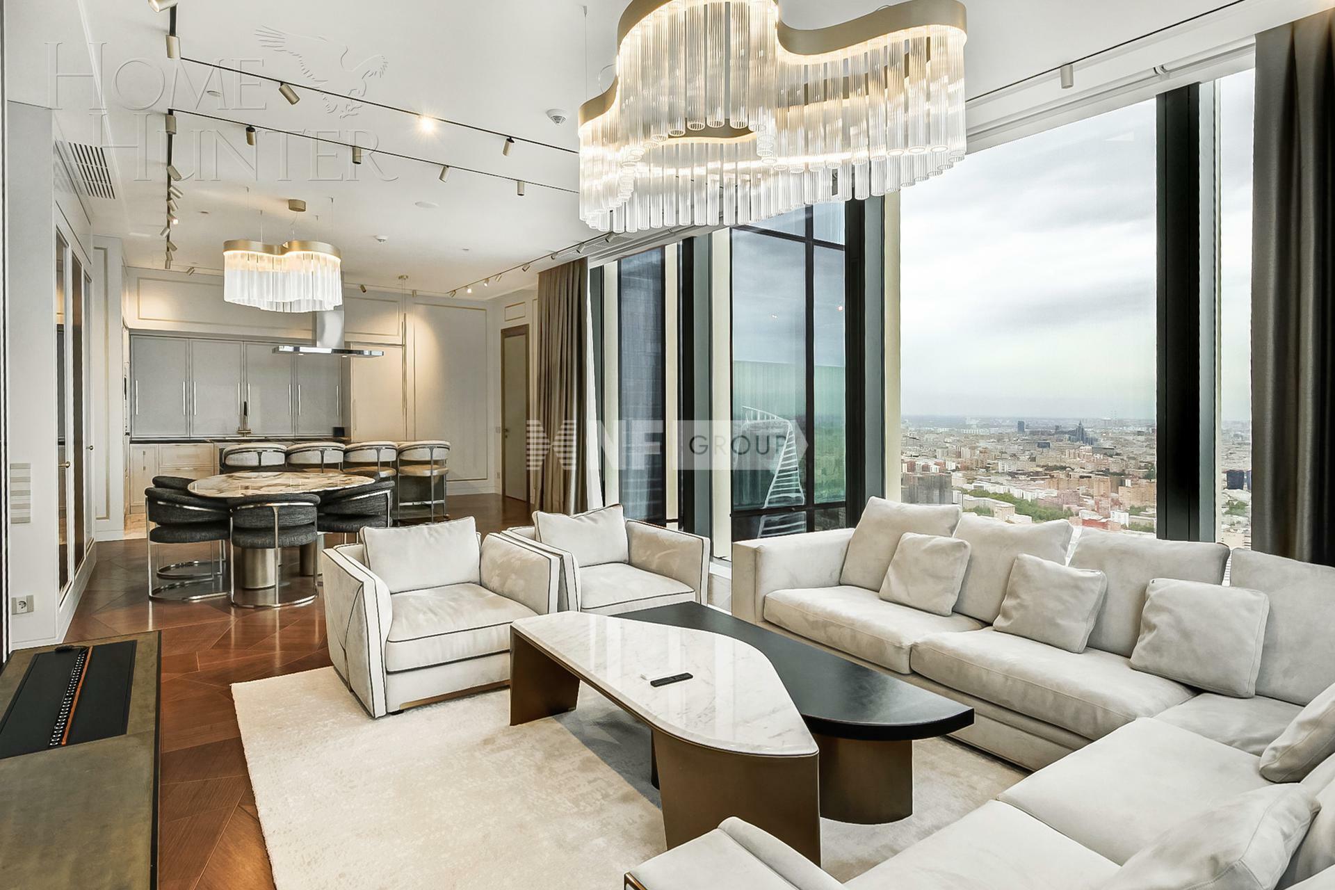 4-КОМН. АПАРТАМЕНТЫ С ОТДЕЛКОЙ 250 М² НА 57 ЭТАЖЕ