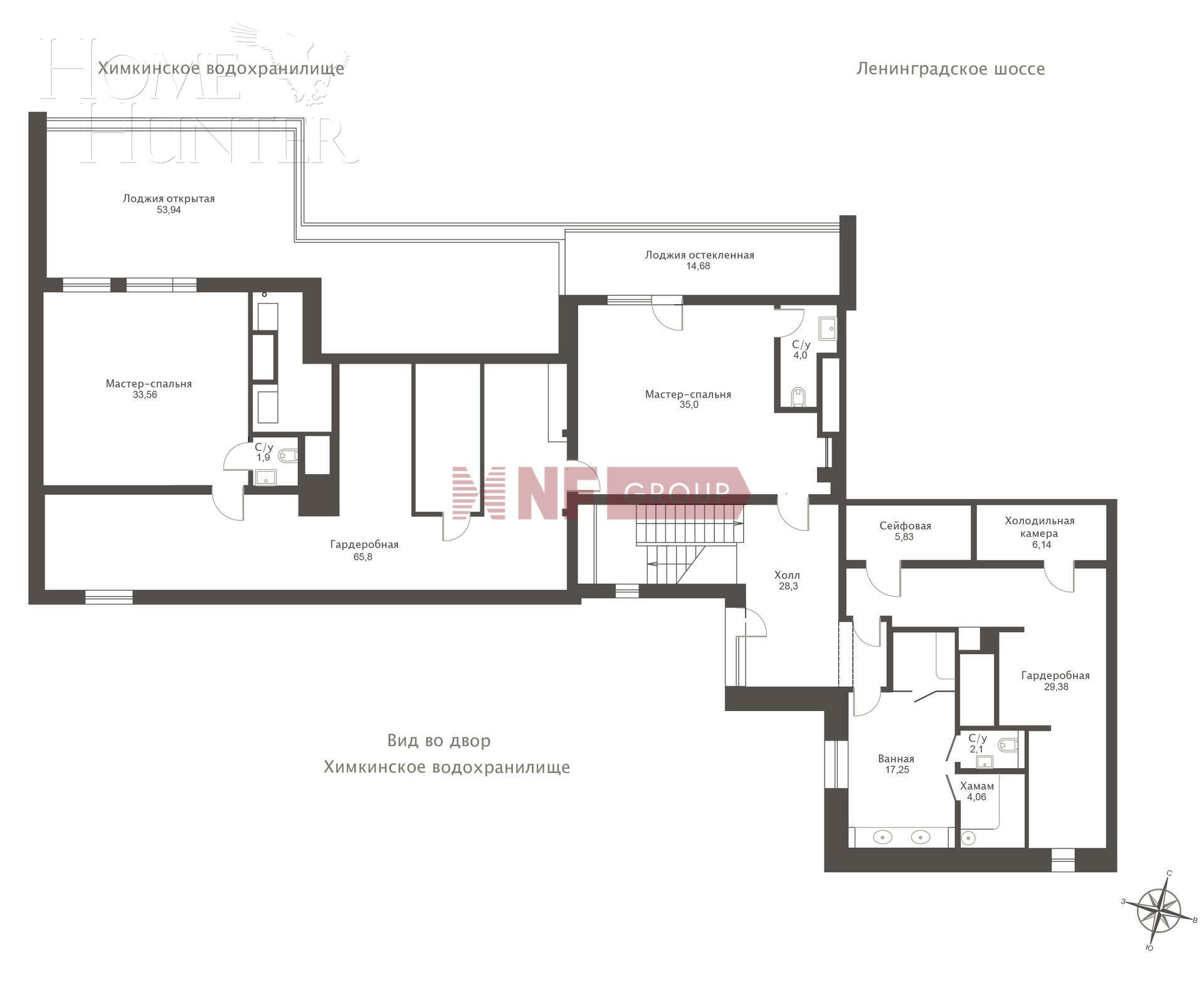 2-УРОВНЕВЫЙ ПЕНТХАУС С ОТДЕЛКОЙ 700 М² НА 12 ЭТАЖЕ
