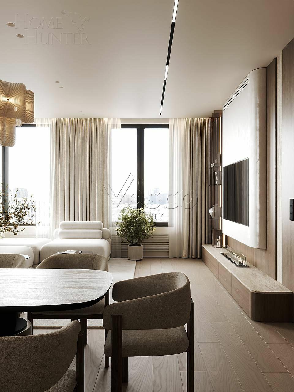 4-КОМН. КВАРТИРА С ОТДЕЛКОЙ 130 М² НА 24 ЭТАЖЕ