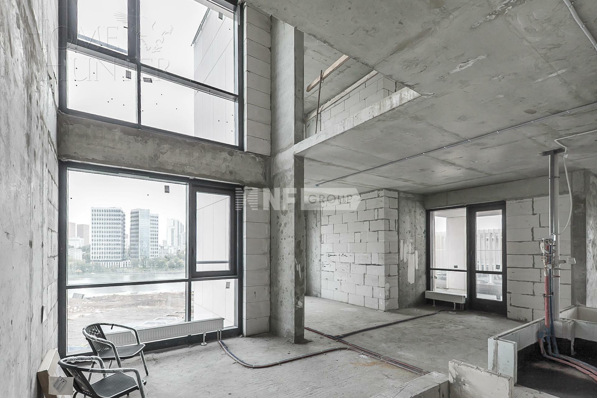 2-УРОВНЕВАЯ КВАРТИРА БЕЗ ОТДЕЛКИ 202.8 М² НА 8 ЭТАЖЕ