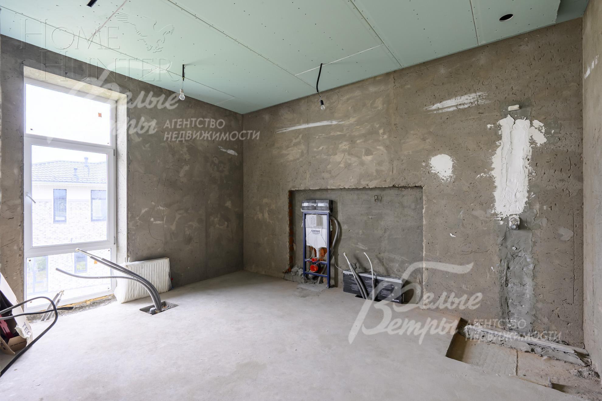 3-этажный коттедж 490 м² без отделки