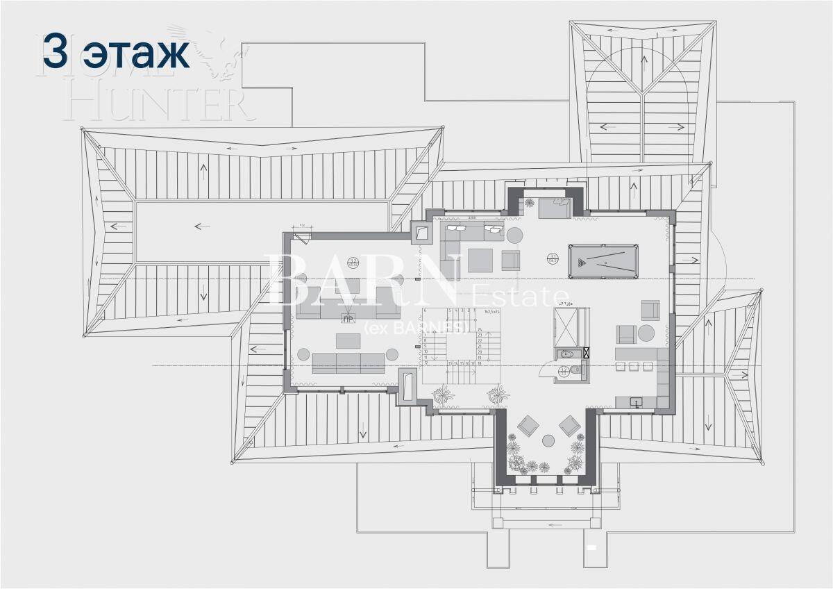 4-этажный коттедж 1 269 м² без отделки