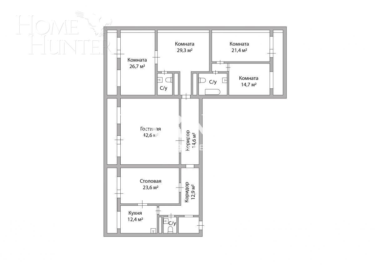 5-КОМН. КВАРТИРА С ОТДЕЛКОЙ 217.4 М² НА 16 ЭТАЖЕ