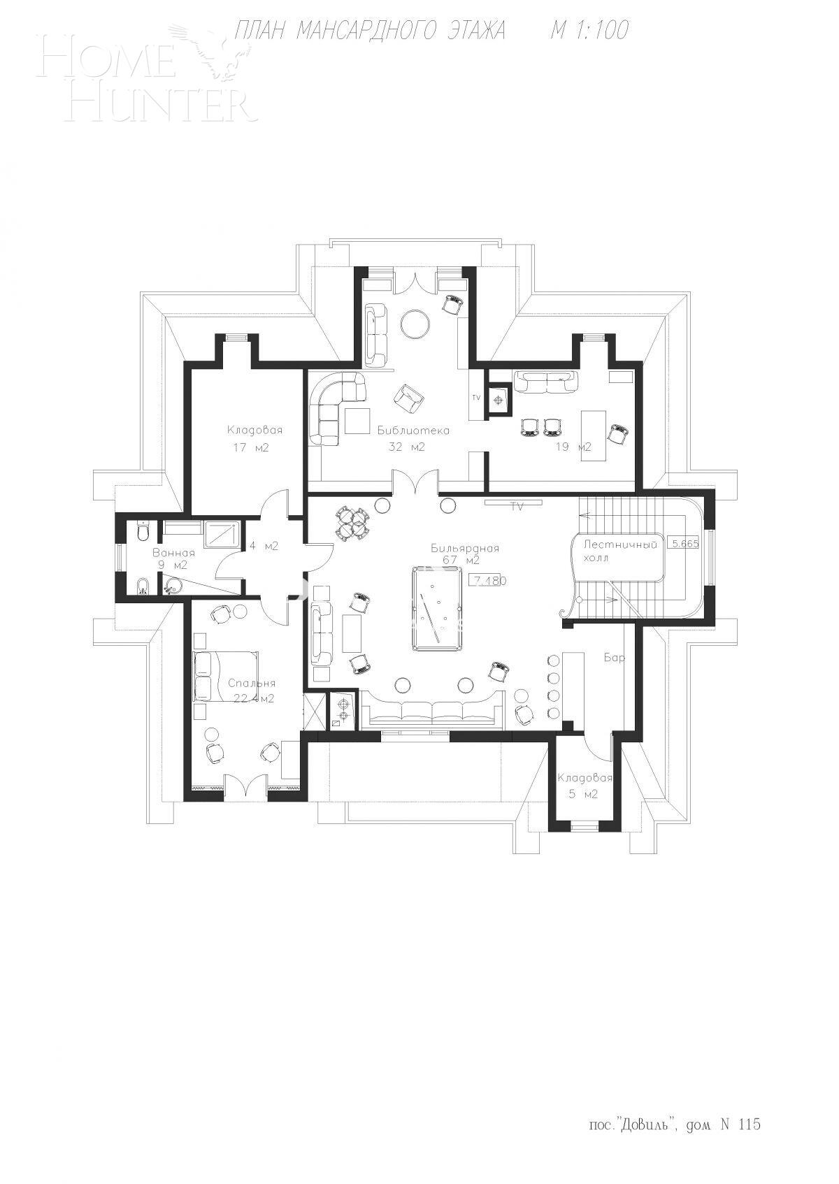 3-этажный коттедж 687 м² с отделкой
