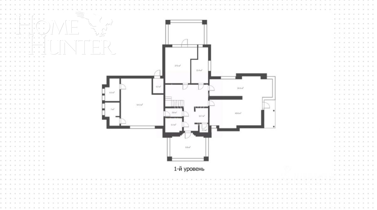 2-этажный коттедж 450 м² с отделкой