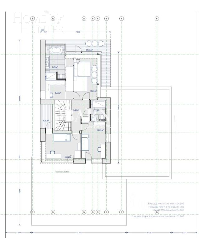 2-этажный коттедж 300 м² без отделки