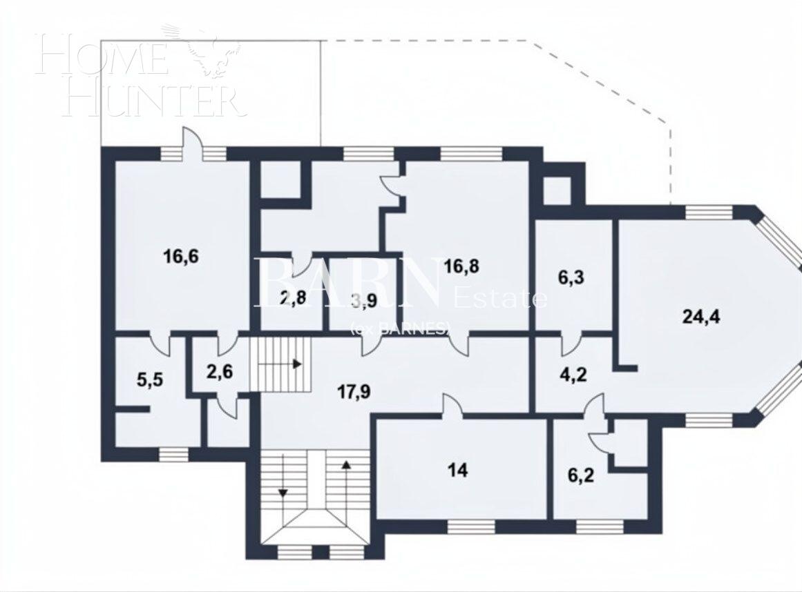 3-этажный коттедж 391 м² без отделки
