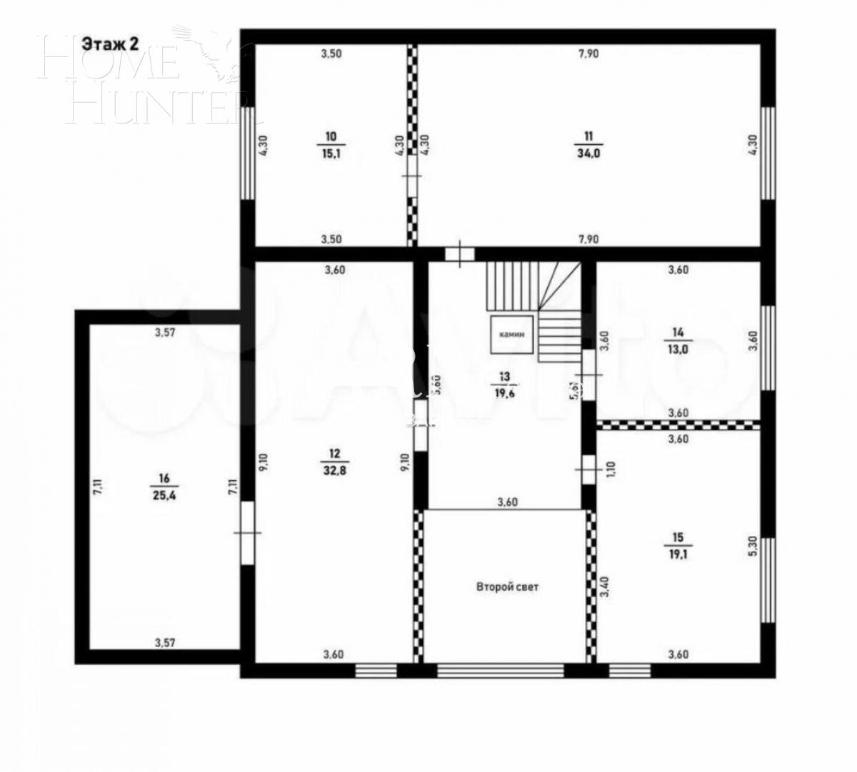 2-этажный коттедж 328 м² с отделкой