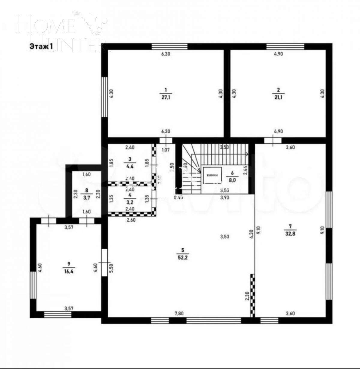 2-этажный коттедж 328 м² с отделкой