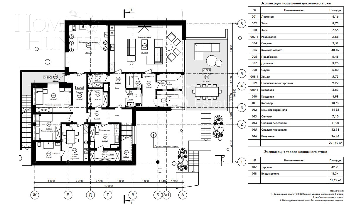 2-этажный коттедж 650 м² с отделкой