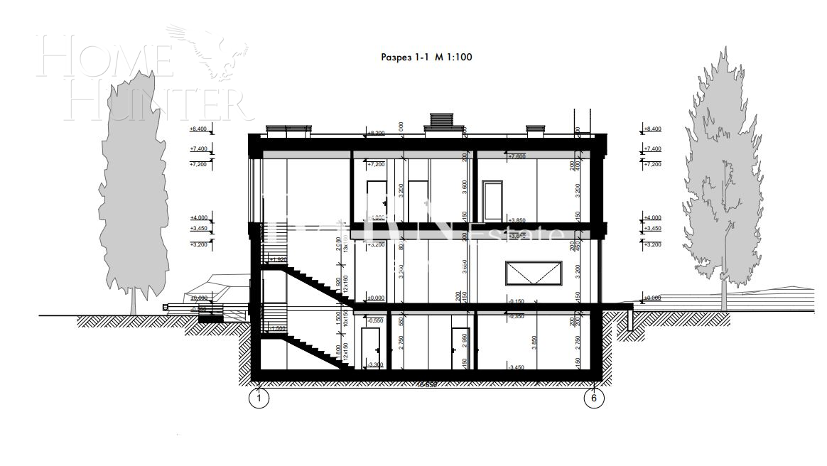 2-этажный коттедж 650 м² с отделкой