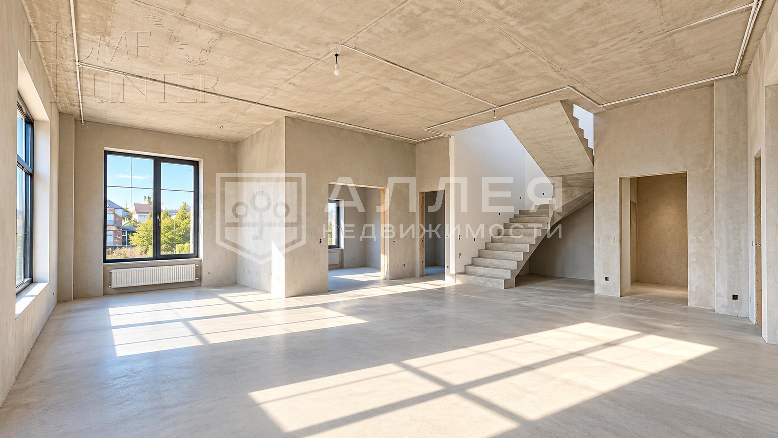 2-этажный коттедж 450 м² без отделки