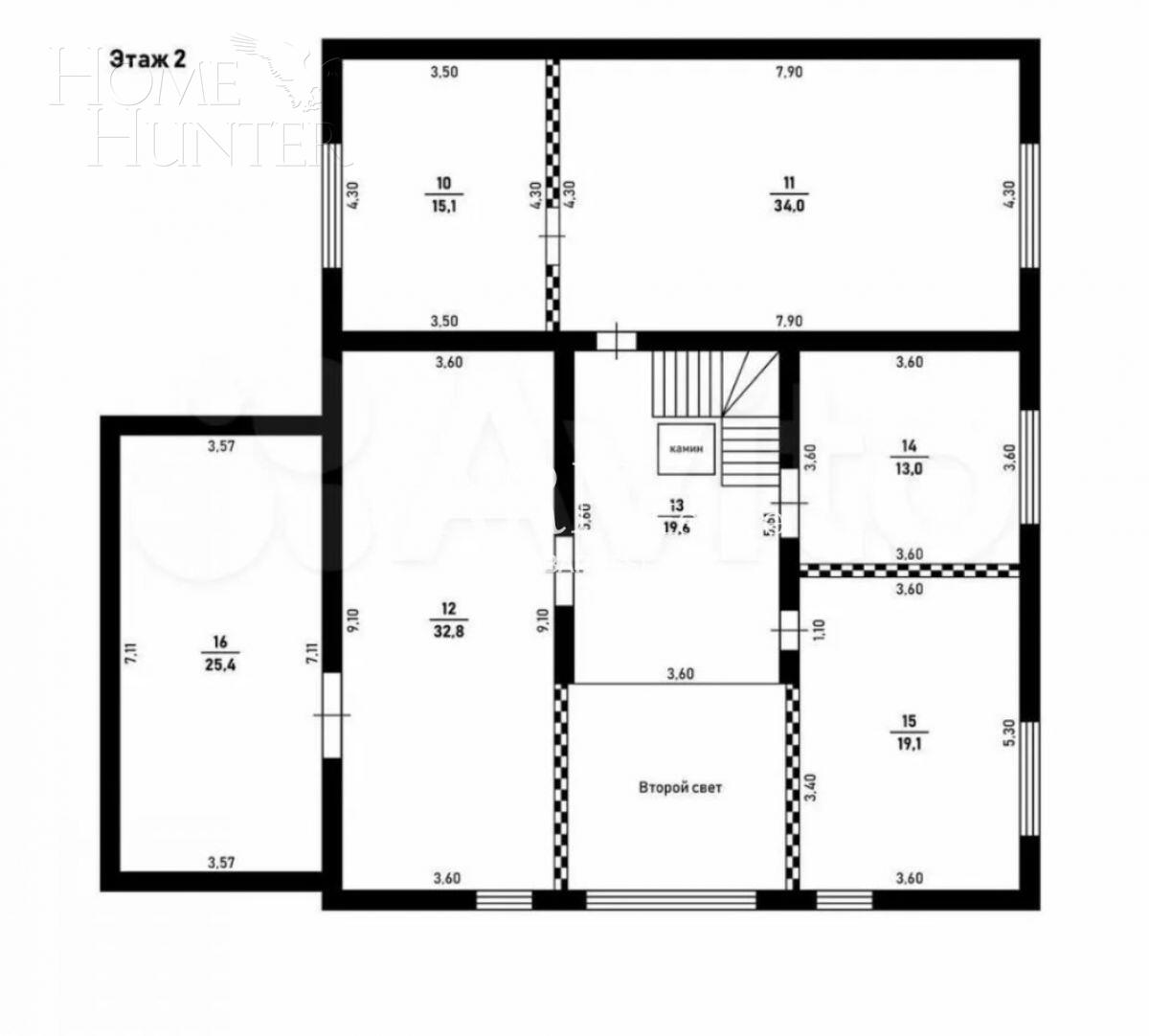 2-этажный коттедж 328 м² с отделкой
