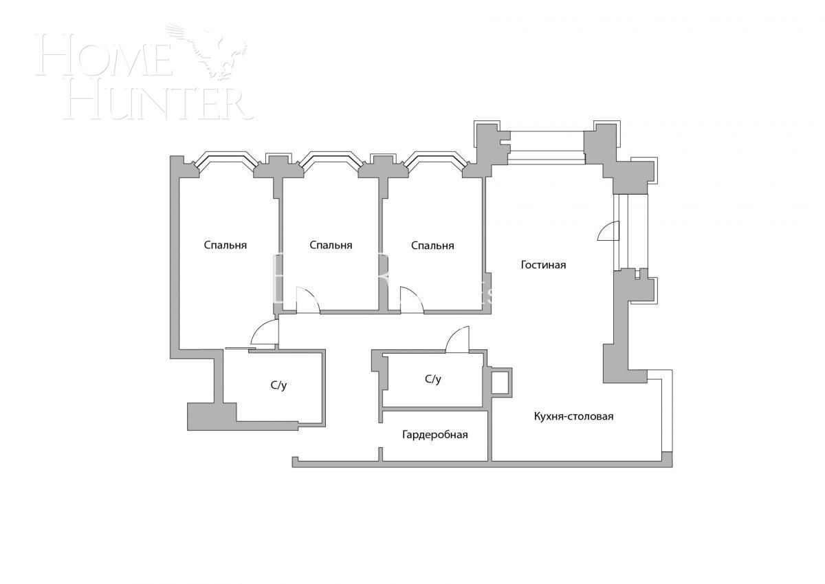 4-КОМН. КВАРТИРА С ОТДЕЛКОЙ 177.1 М² НА 32 ЭТАЖЕ