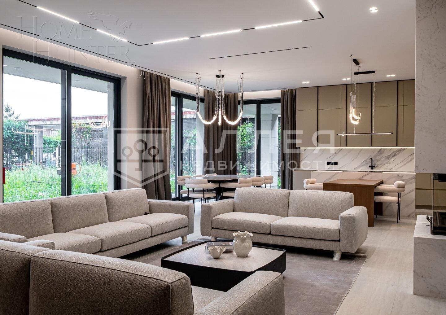 2-этажный коттедж 600 м² с отделкой