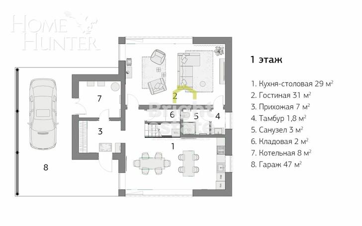 2-этажный коттедж 339 м² без отделки