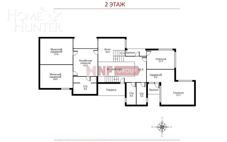 4-этажный коттедж 1 100 м² с отделкой