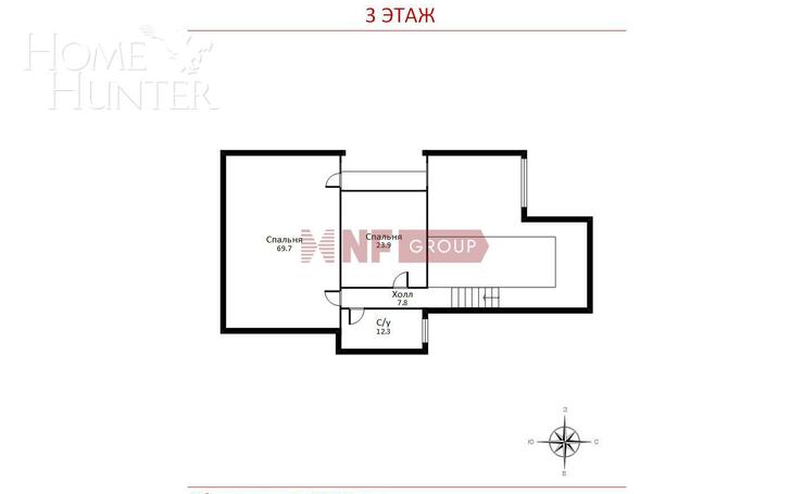 4-этажный коттедж 1 100 м² с отделкой