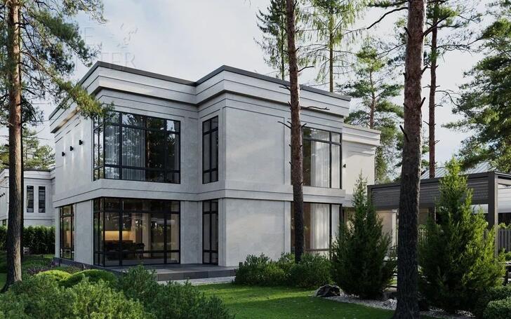 2-этажный коттедж 520 м² без отделки