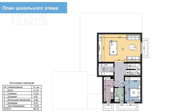 2-этажный коттедж 350 м² без отделки