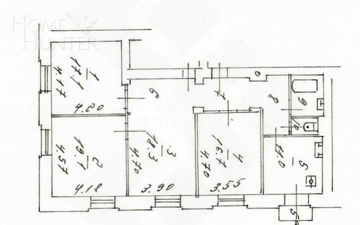 4-КОМН. КВАРТИРА БЕЗ ОТДЕЛКИ 106.9 М² НА 6 ЭТАЖЕ