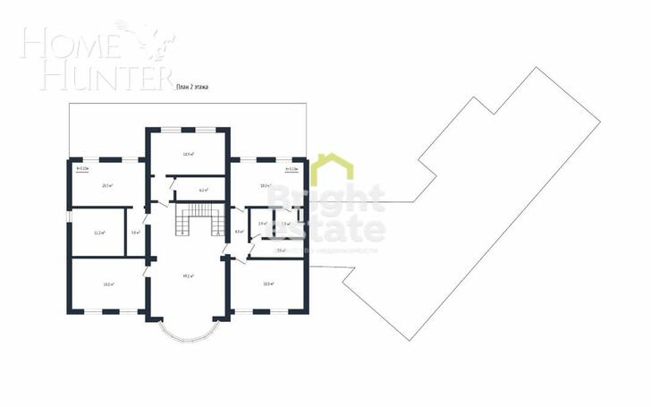 2-этажный коттедж 820.8 м² с отделкой