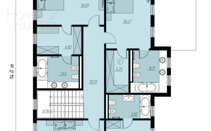 2-этажный коттедж 230 м² без отделки