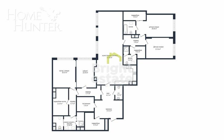5-КОМН. КВАРТИРА С ОТДЕЛКОЙ 249 М² НА 4 ЭТАЖЕ