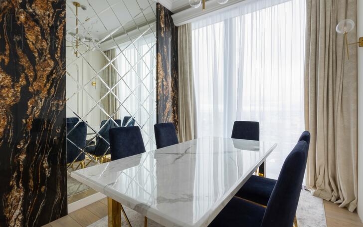 3-КОМН. АПАРТАМЕНТЫ С ОТДЕЛКОЙ 126.3 М² НА 68 ЭТАЖЕ