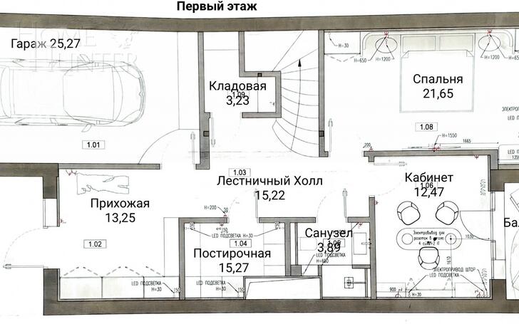 4-этажный таунхаус 395 м² без отделки