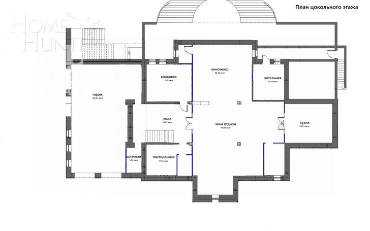 2-этажный коттедж 1 000 м² без отделки