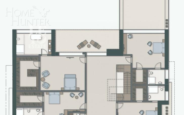 2-этажный коттедж 890 м² без отделки